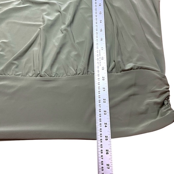 CHAUS New York Surplice Sleeveless Jersey Knit Top Sage Green US Sz XL - Picture 7 of 9